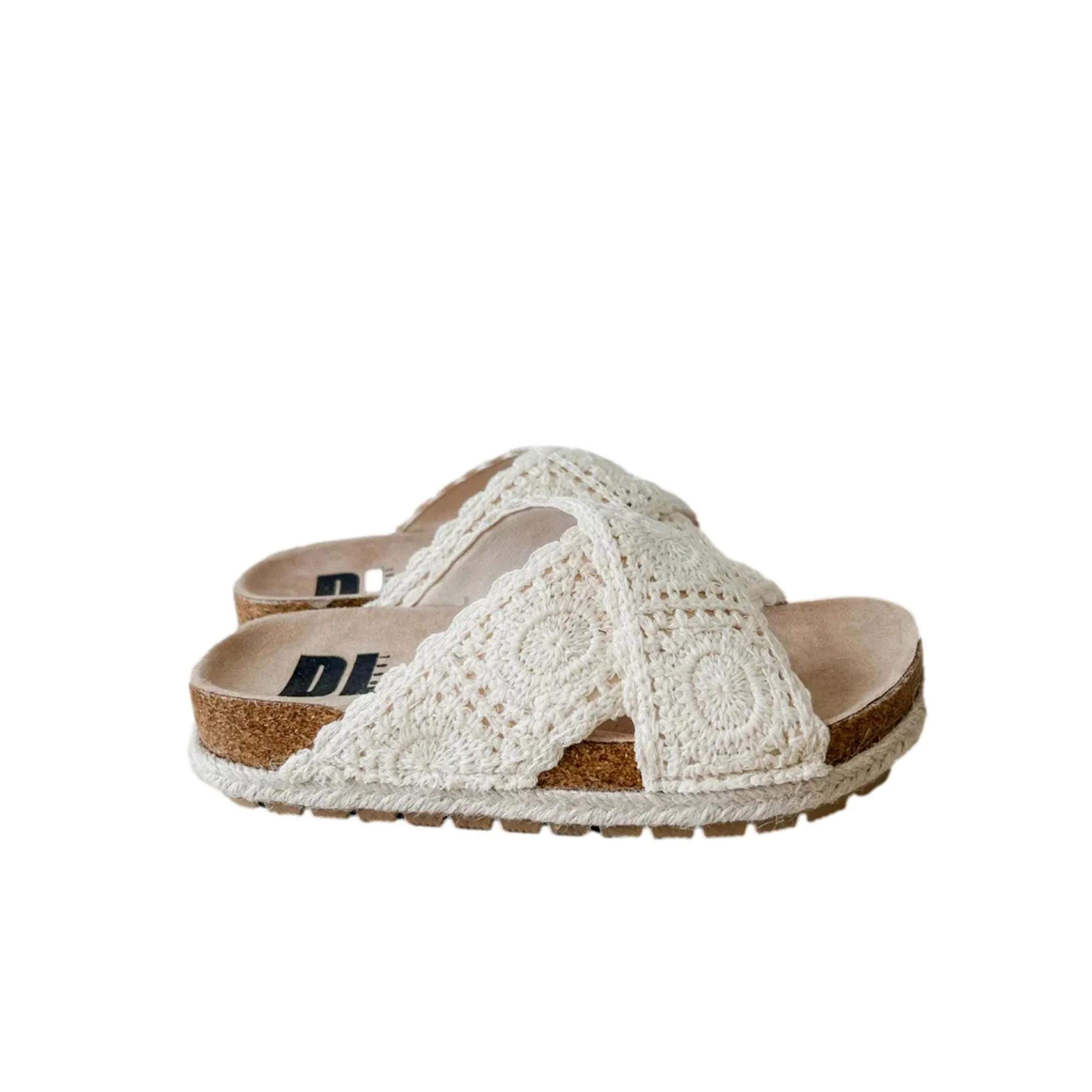 Dirty Laundry Tacoma Crochet Slide White  Tacoma-128 Women's