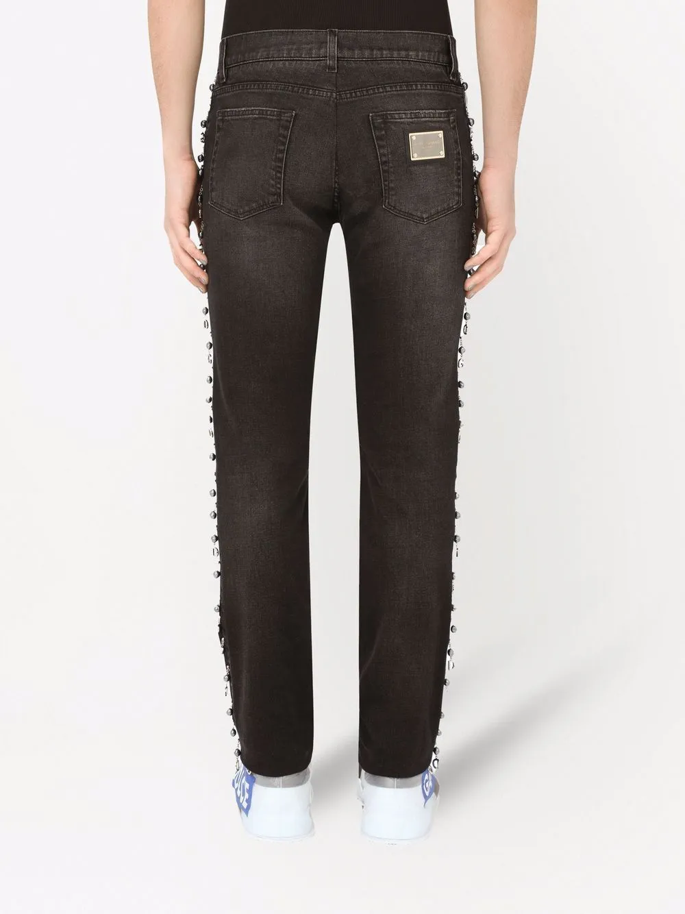 Dolce & Gabbana charm-embellished skinny jeans