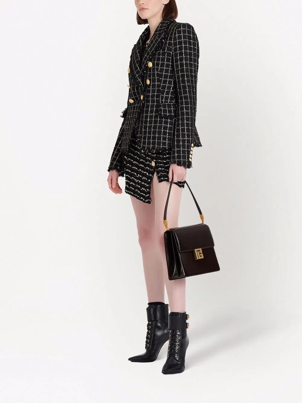 Double-Breasted Tweed Blazer