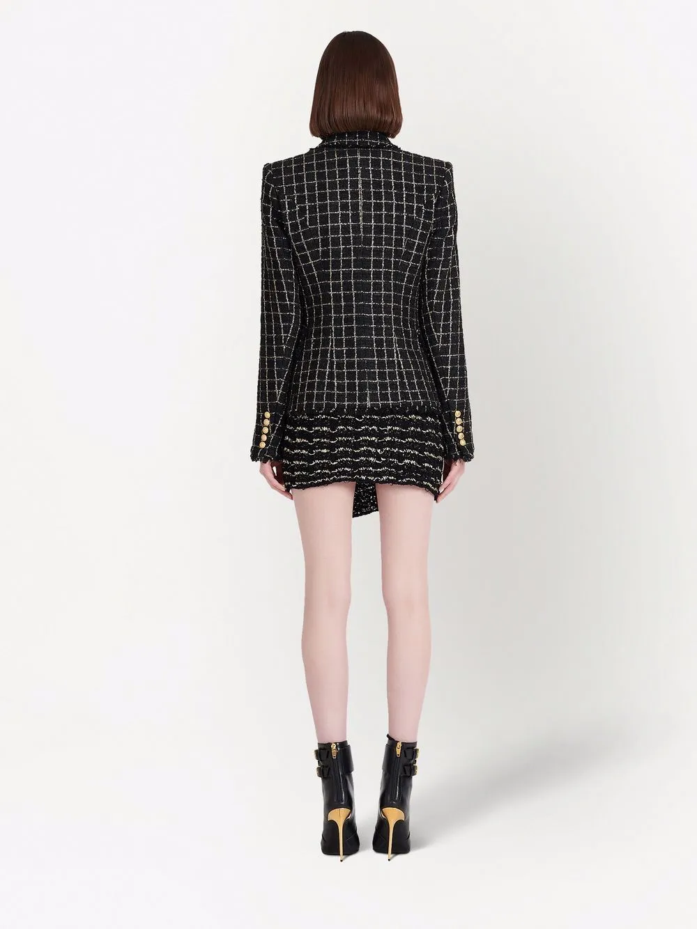 Double-Breasted Tweed Blazer