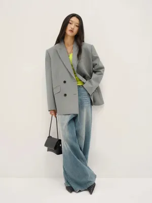 Double-Breasted Virgin Wool Blazer