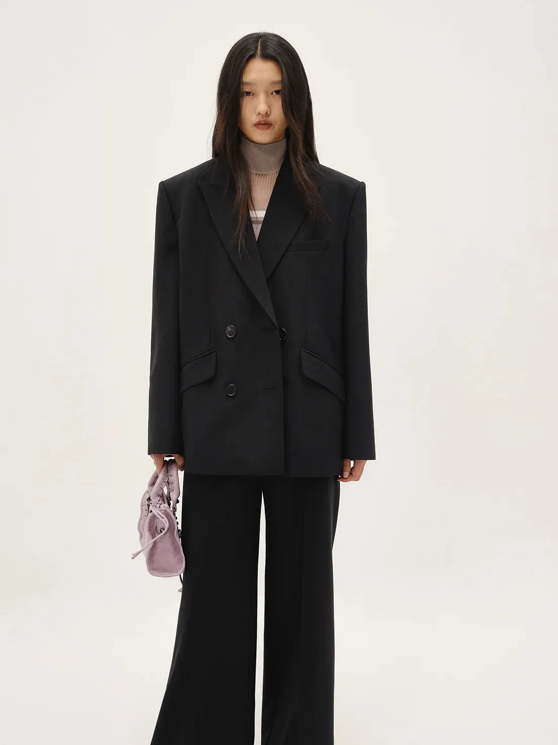 Double-Breasted Virgin Wool Blazer