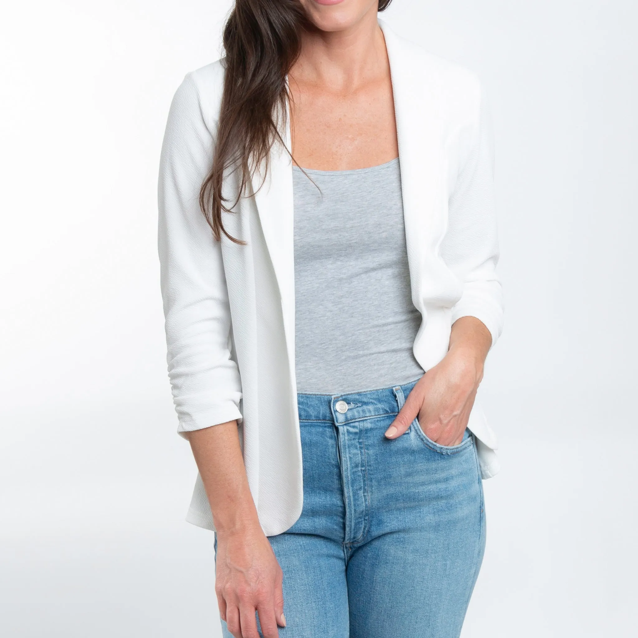 Dove Stretch Crepe Blazer