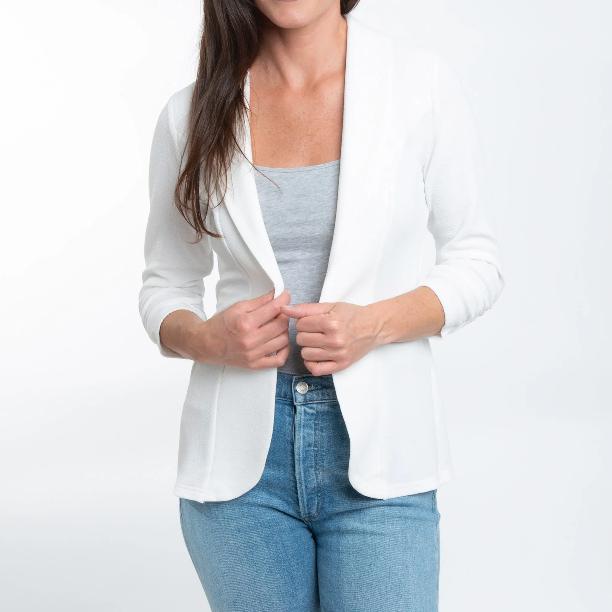 Dove Stretch Crepe Blazer