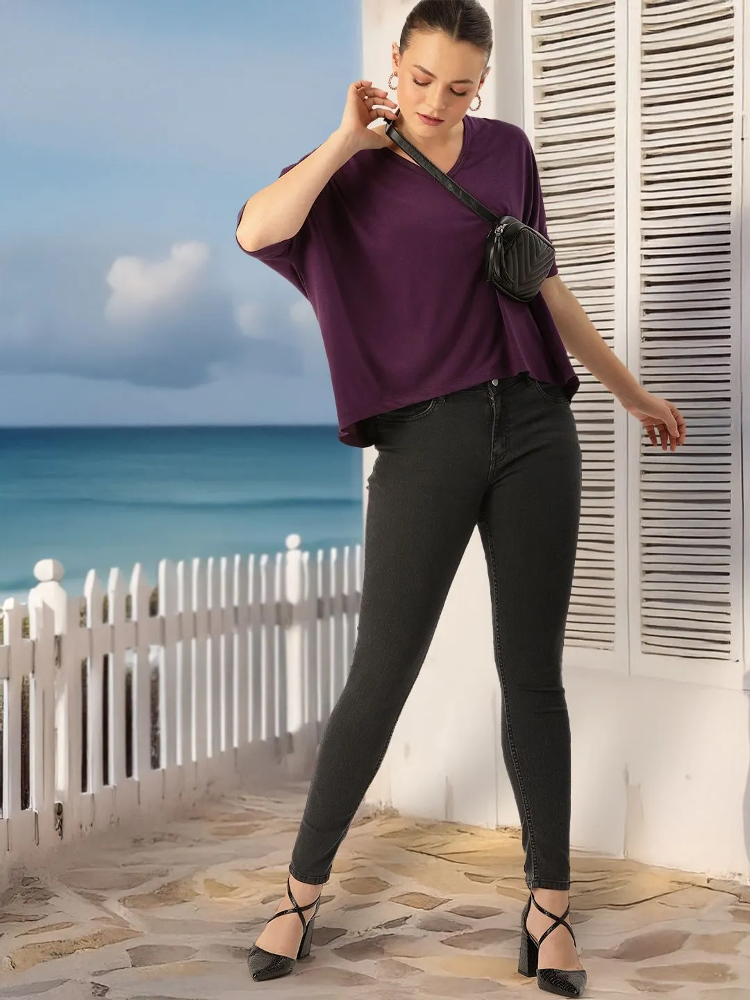 DressBerry Women Black Skinny Fit Mid-Rise Clean Look Stretchable Jeans