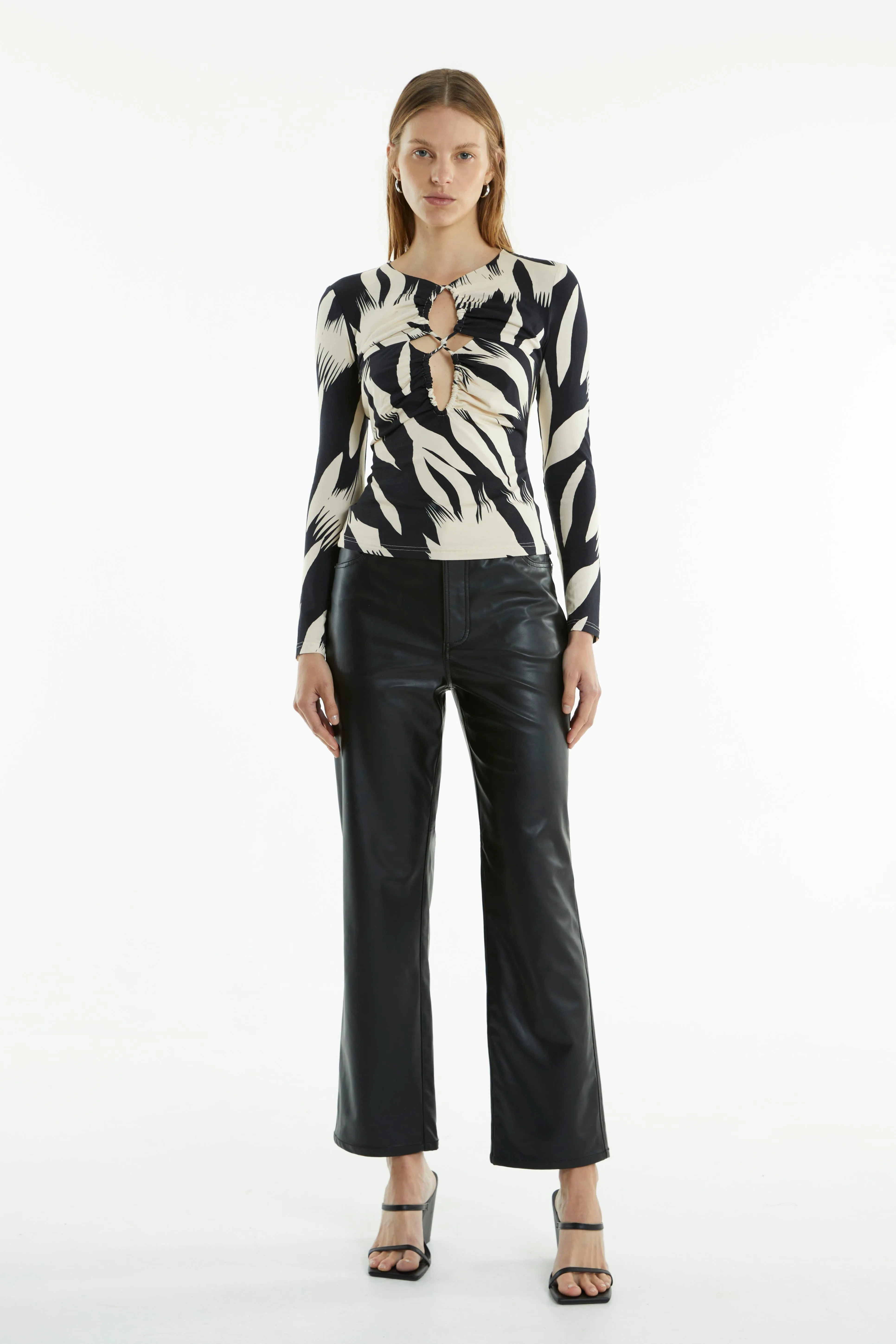 DRIFTER LS TOP | FEATHER PRINT