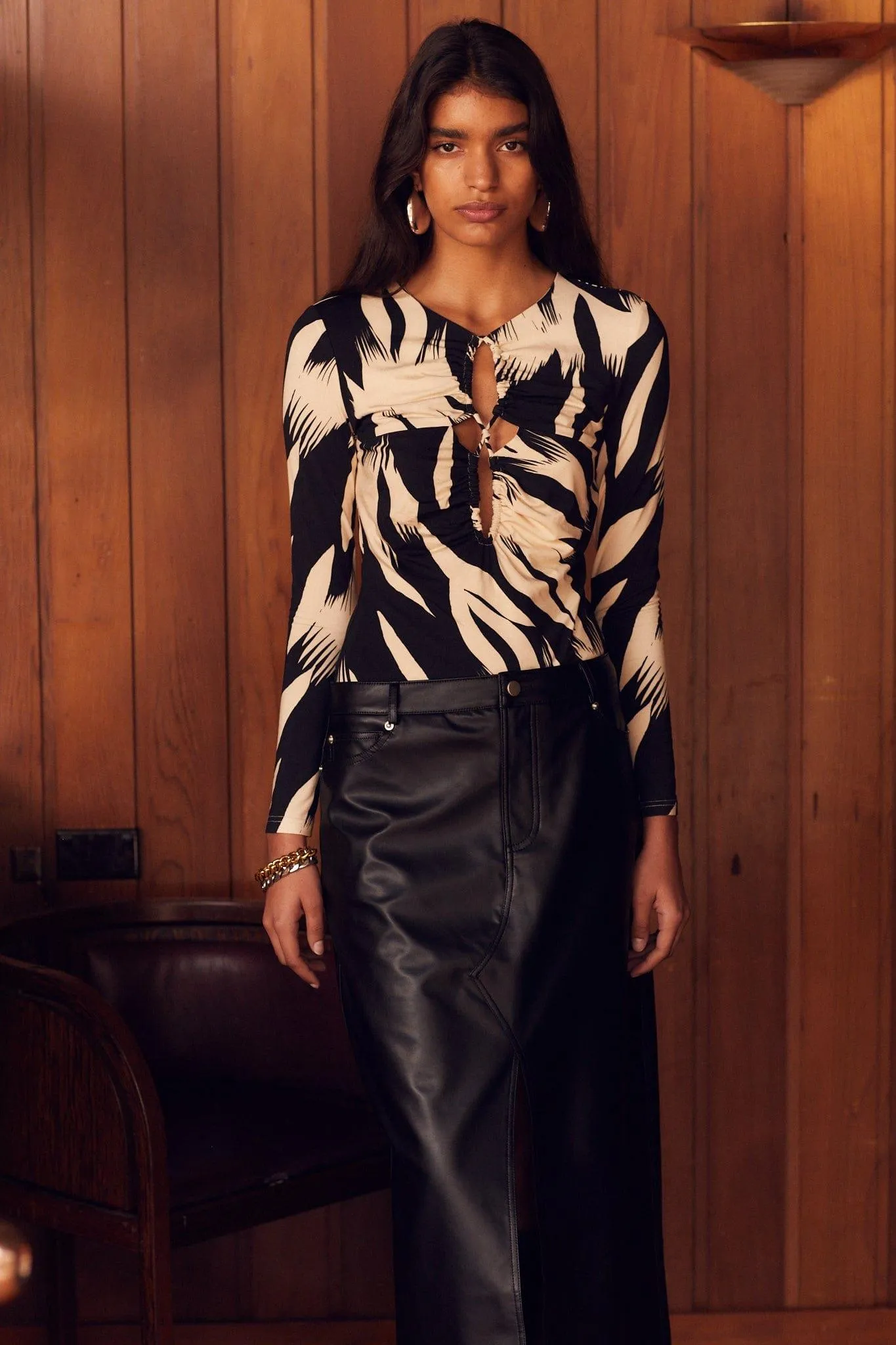 DRIFTER LS TOP | FEATHER PRINT