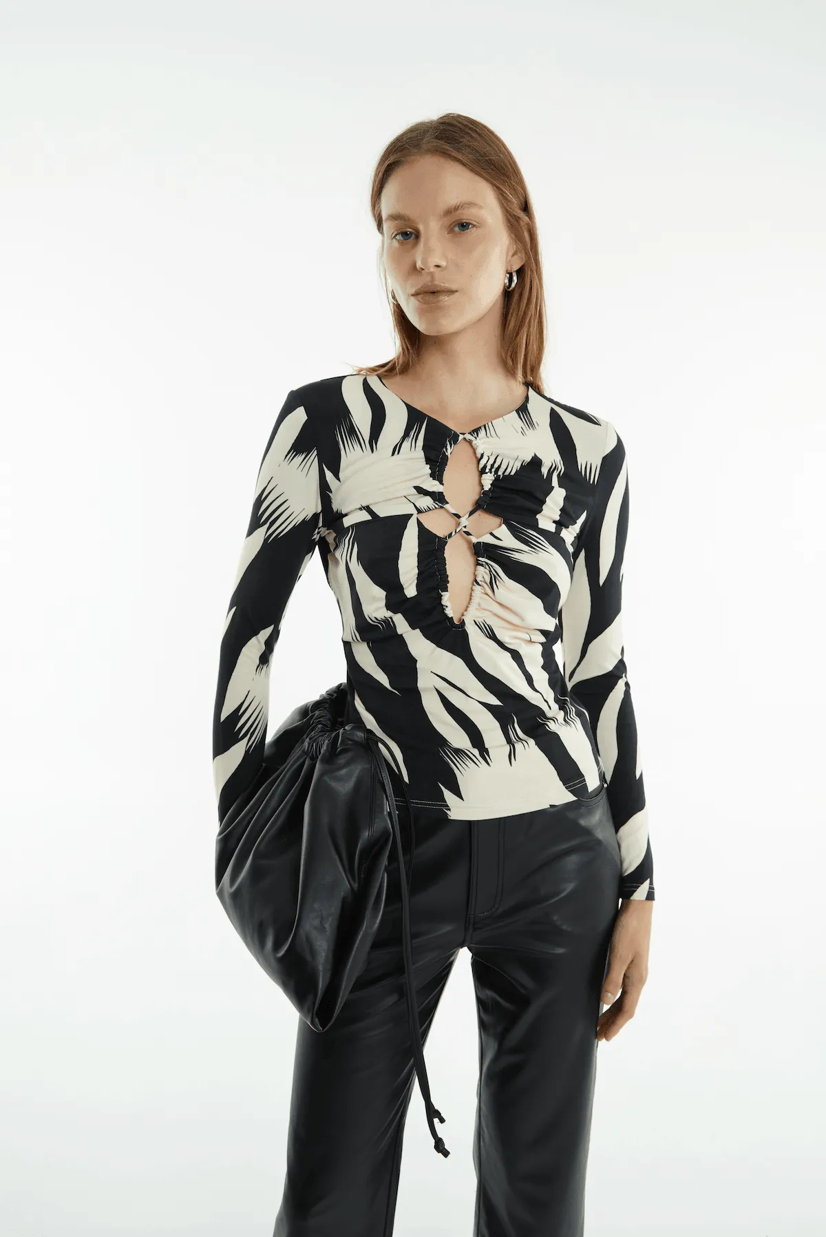 DRIFTER LS TOP | FEATHER PRINT