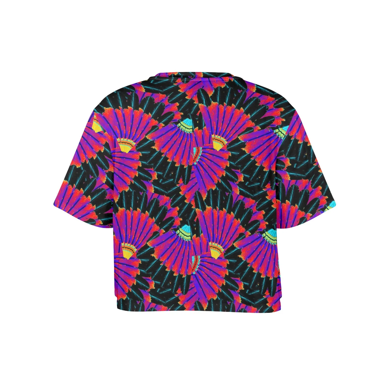 Eagle Feather Remix Women's Cropped T-shirt