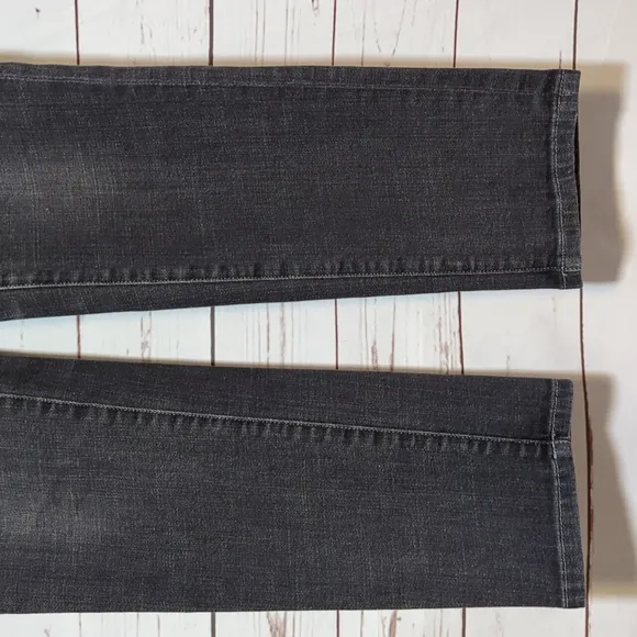 Eileen Fisher Organic Cotton Stretch Slim Jean Slim Fit Full Length Denim Grey 8