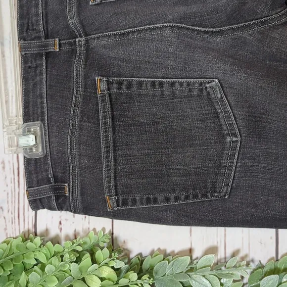 Eileen Fisher Organic Cotton Stretch Slim Jean Slim Fit Full Length Denim Grey 8