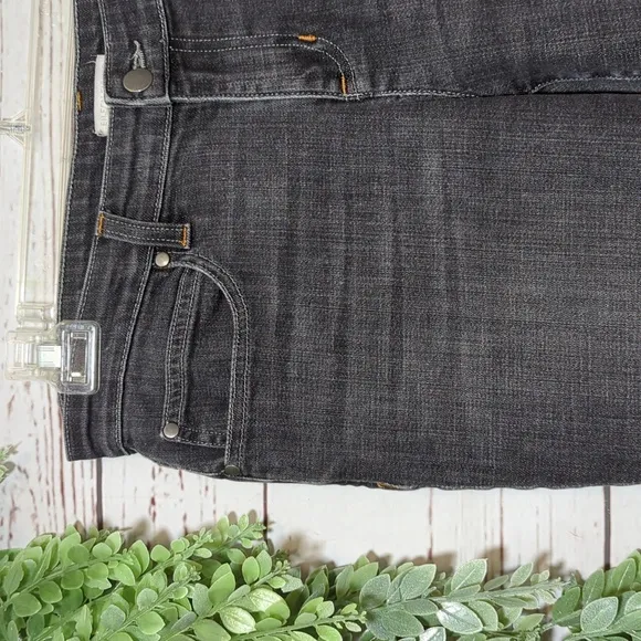 Eileen Fisher Organic Cotton Stretch Slim Jean Slim Fit Full Length Denim Grey 8
