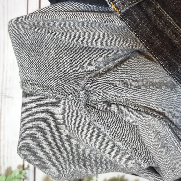 Eileen Fisher Organic Cotton Stretch Slim Jean Slim Fit Full Length Denim Grey 8