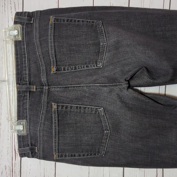 Eileen Fisher Organic Cotton Stretch Slim Jean Slim Fit Full Length Denim Grey 8