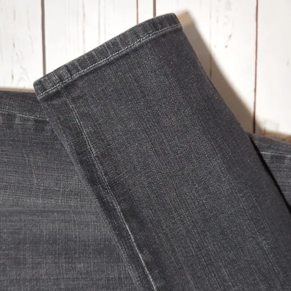 Eileen Fisher Organic Cotton Stretch Slim Jean Slim Fit Full Length Denim Grey 8