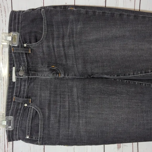 Eileen Fisher Organic Cotton Stretch Slim Jean Slim Fit Full Length Denim Grey 8