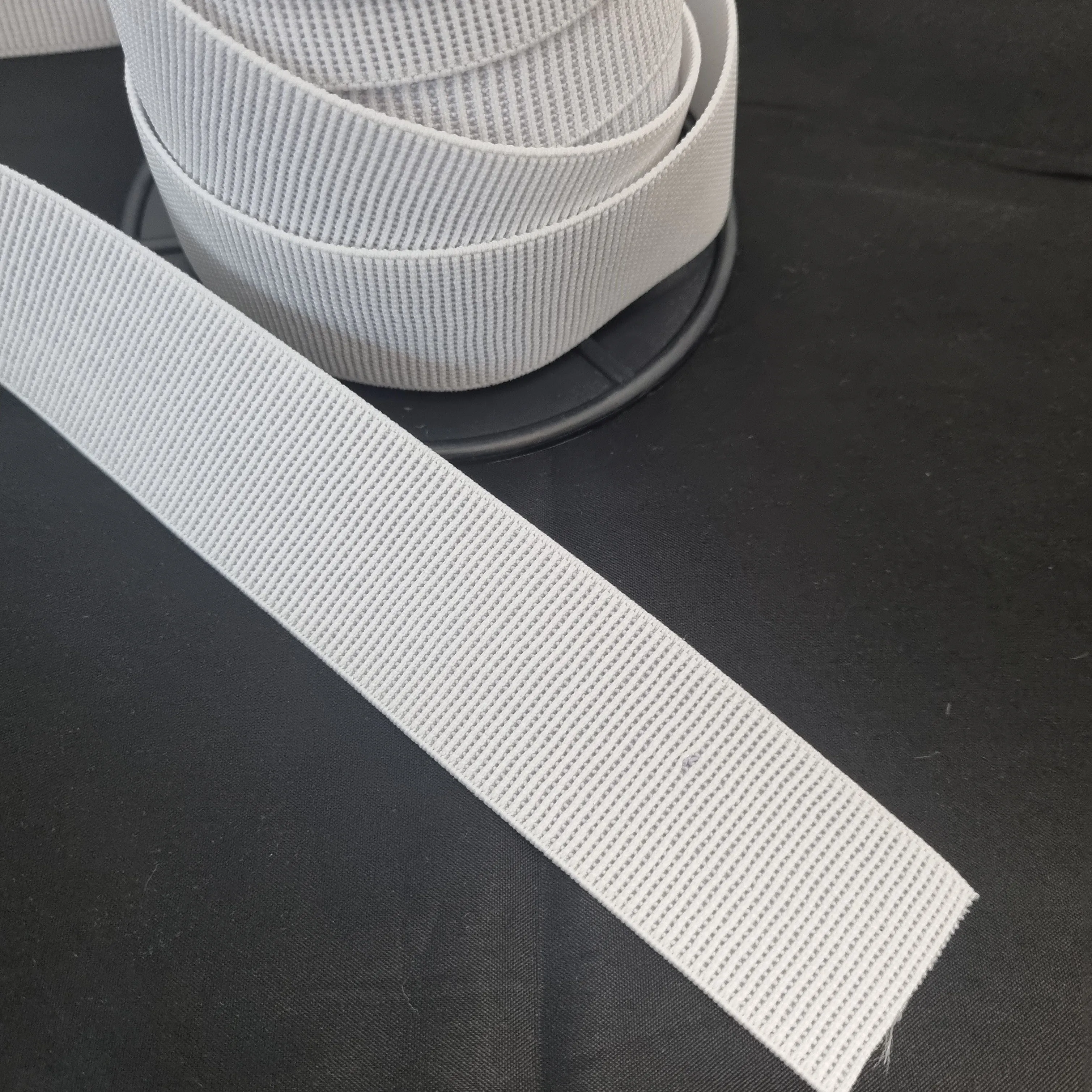 Elastic- NON roll 38mm - White