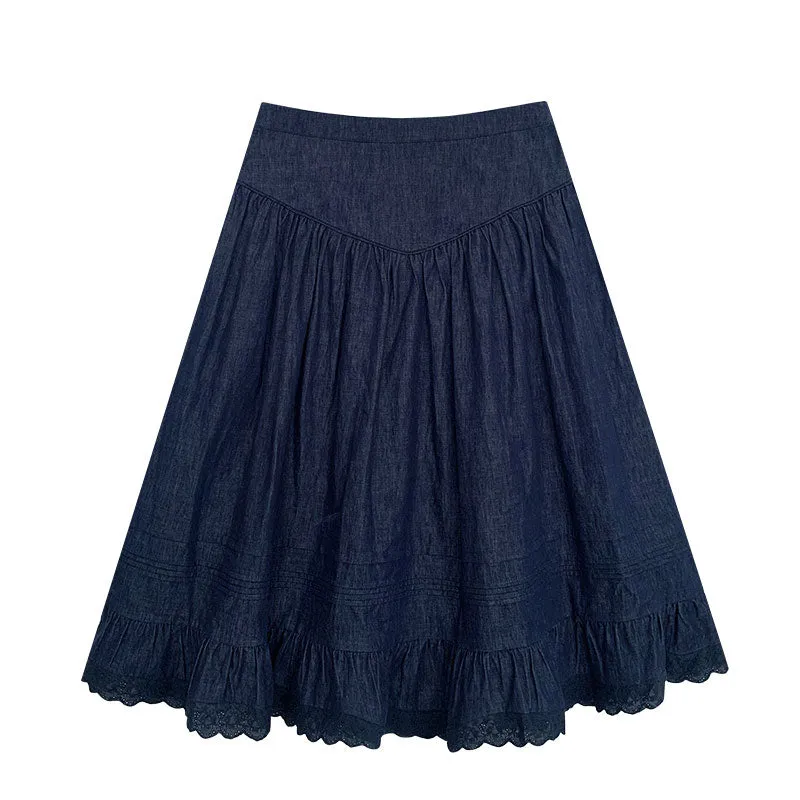elegant cotton linen skirt 01