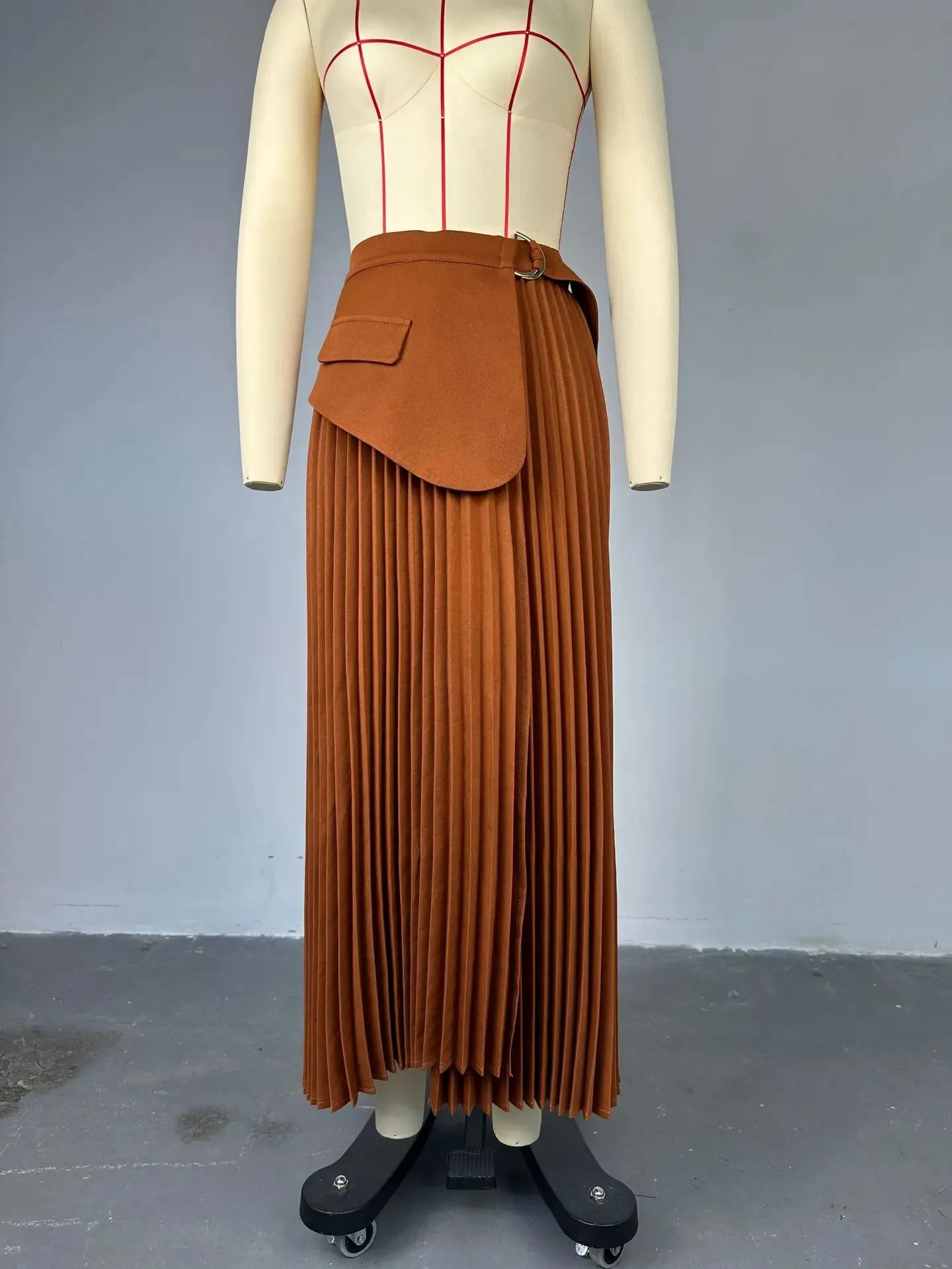 Elegant High Waist Lace Up Skirts