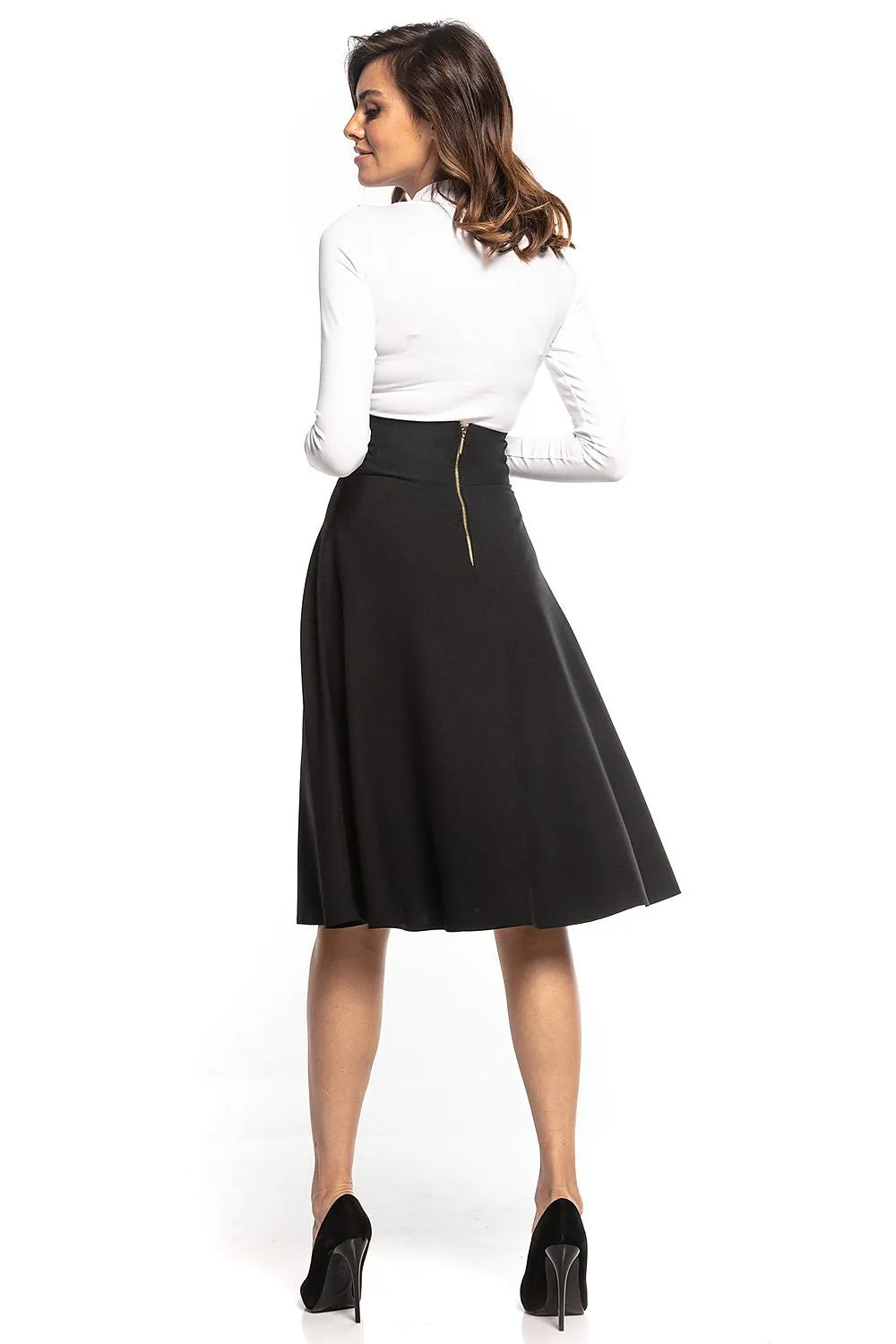 Elegant High-Waist Midi Skirt