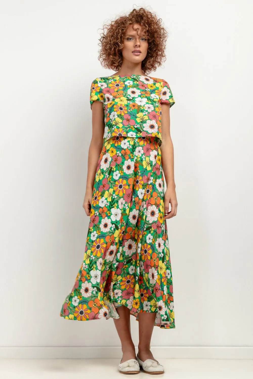 Elegant Patterned Maxi Skirt