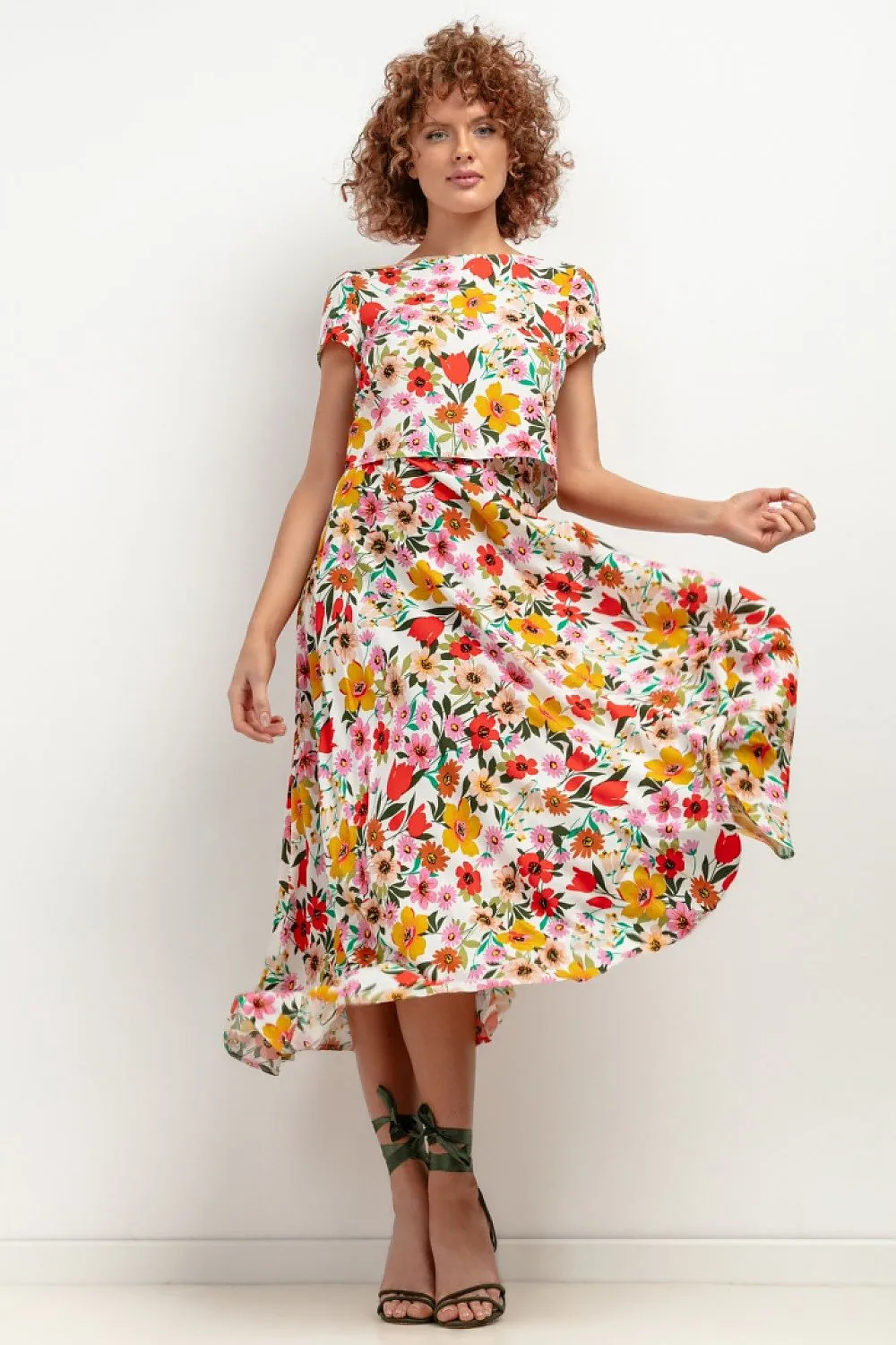 Elegant Patterned Maxi Skirt