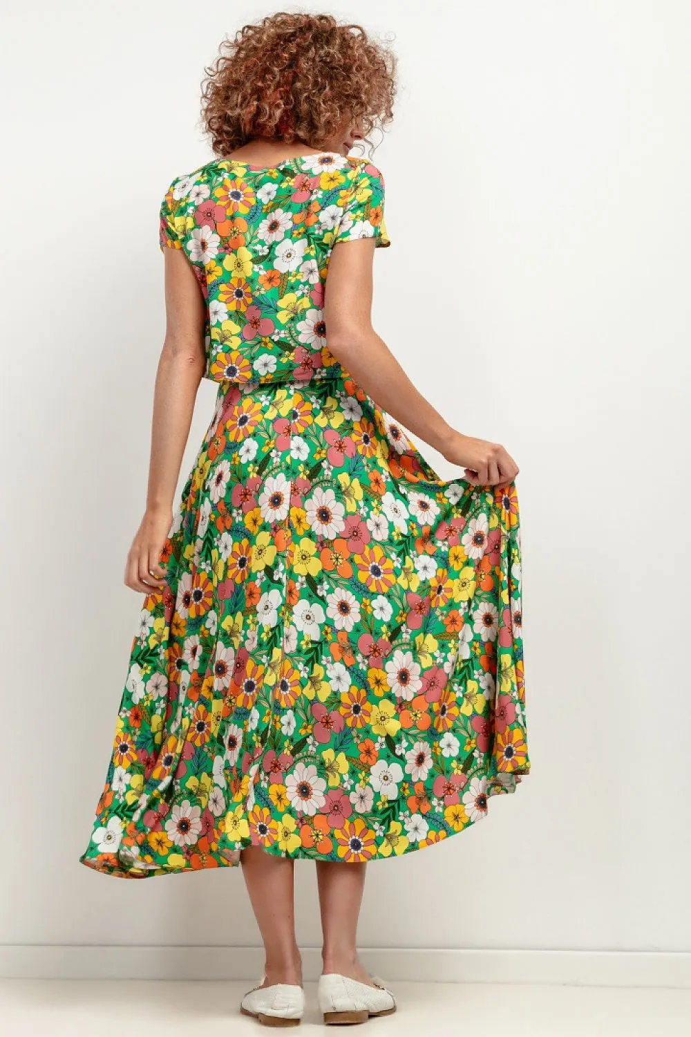 Elegant Patterned Maxi Skirt