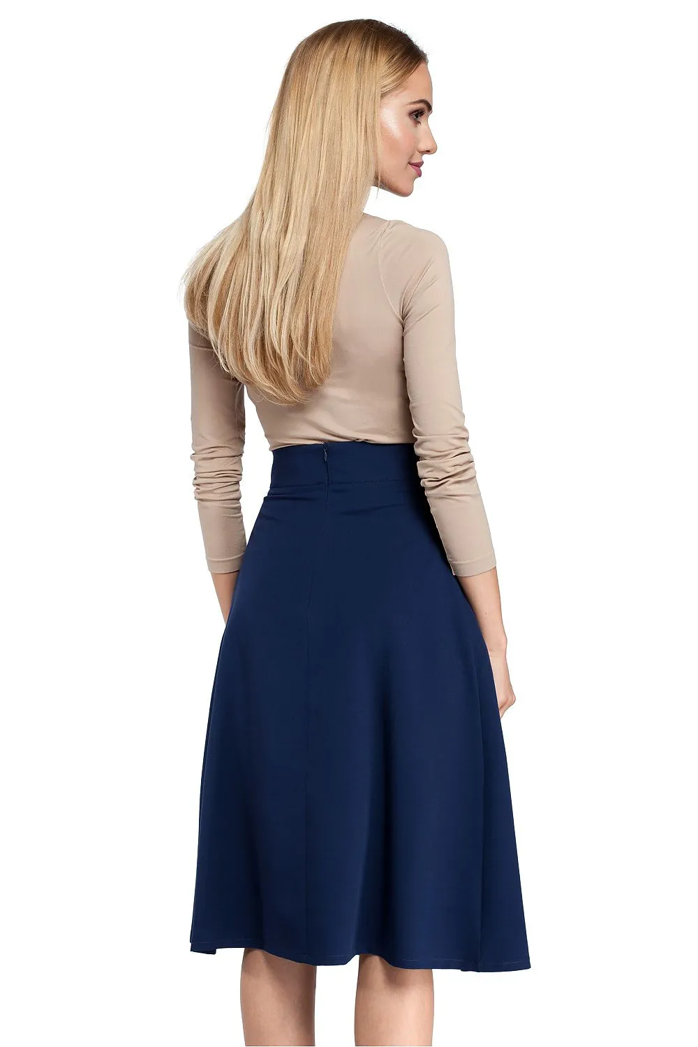 Elegant Pleated Flared Skirt