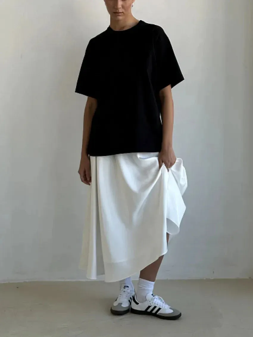 Elegant Satin Flare Maxi Skirts - 3 Colors