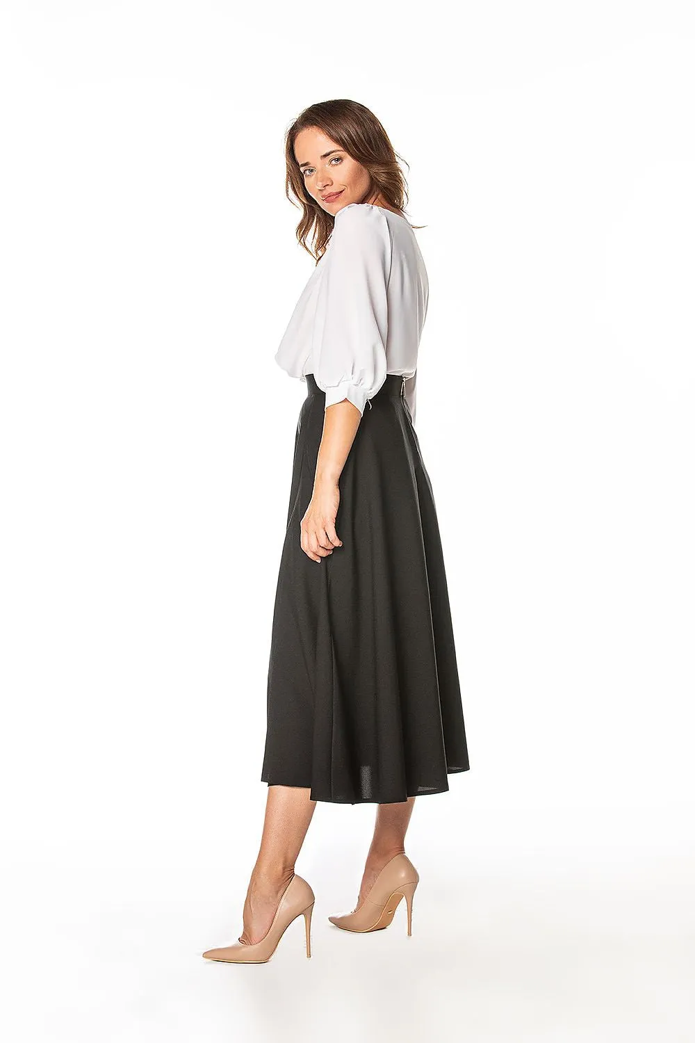Elegant Slit Skirt with Zipper