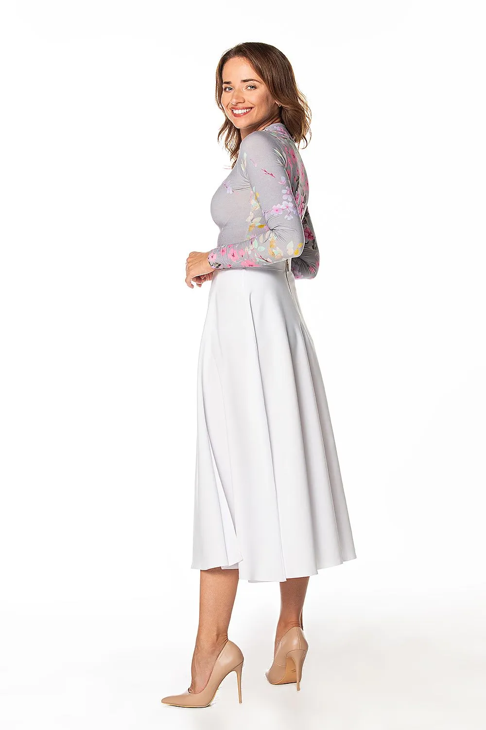 Elegant Slit Skirt with Zipper