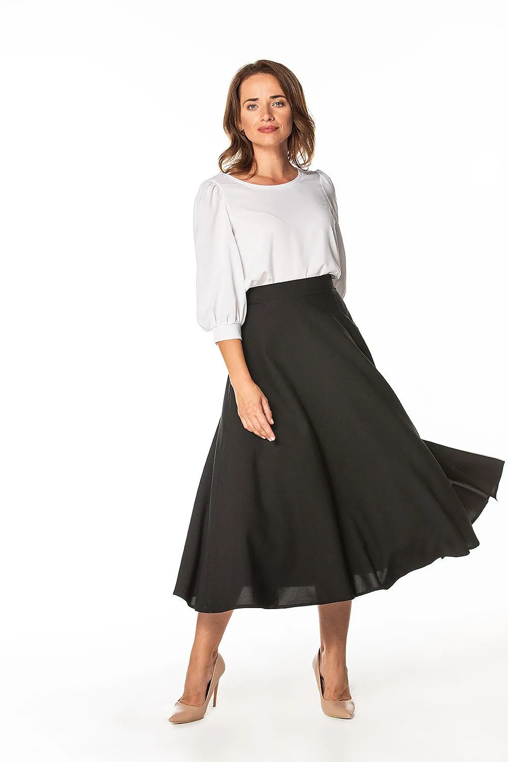 Elegant Slit Skirt with Zipper