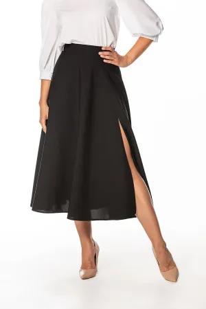 Elegant Slit Skirt with Zipper