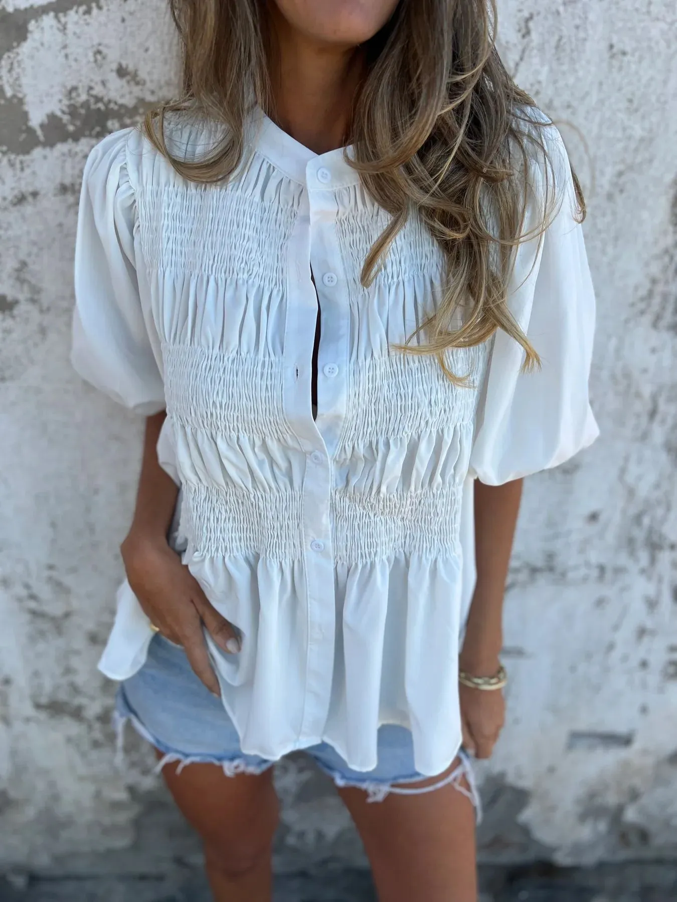 Elegant Vouw Blouse for Women