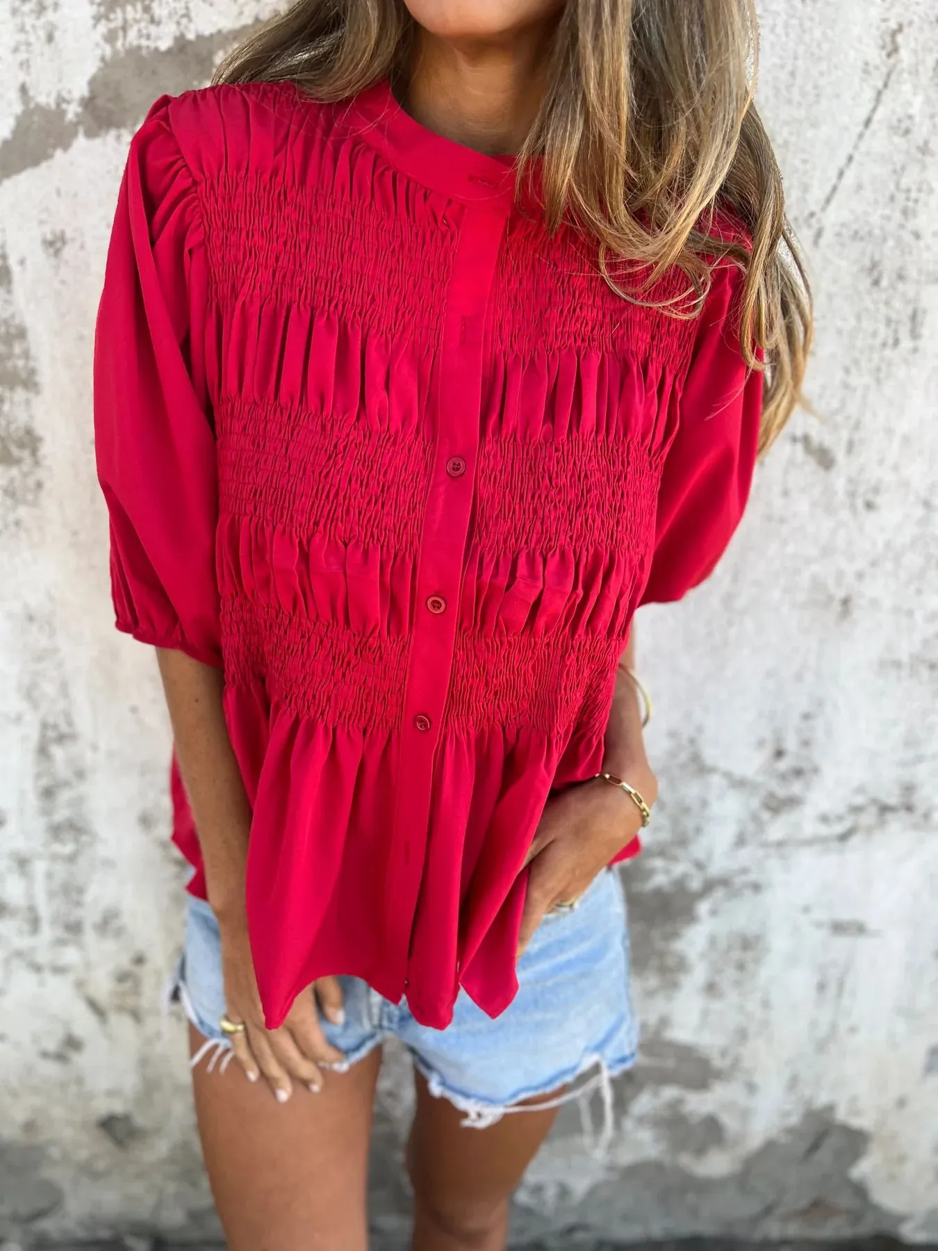 Elegant Vouw Blouse for Women