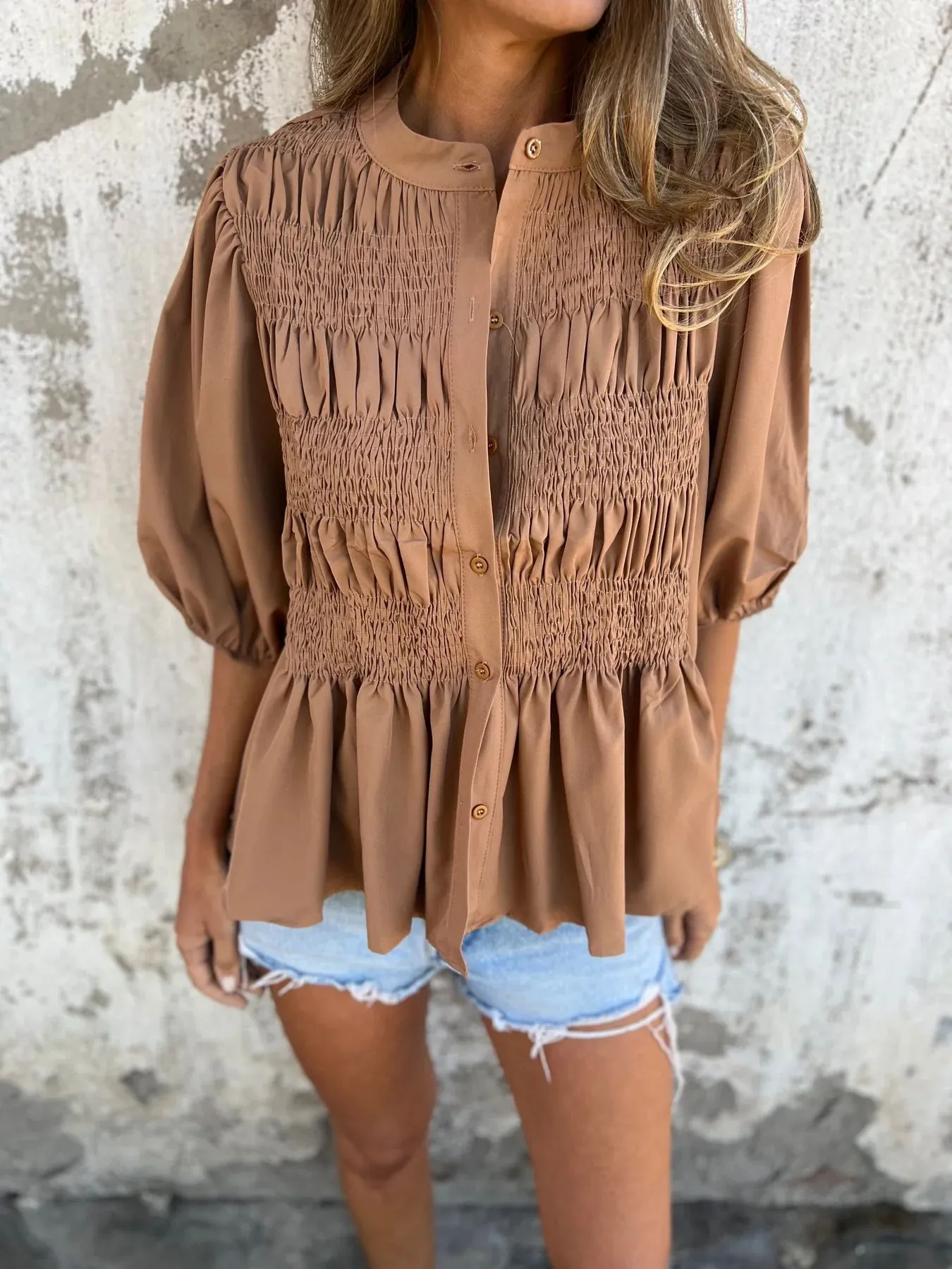 Elegant Vouw Blouse for Women