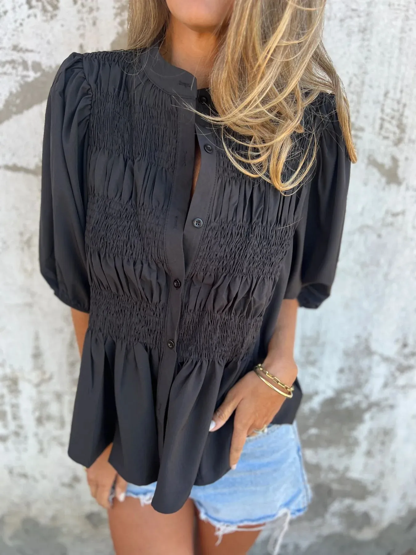 Elegant Vouw Blouse for Women