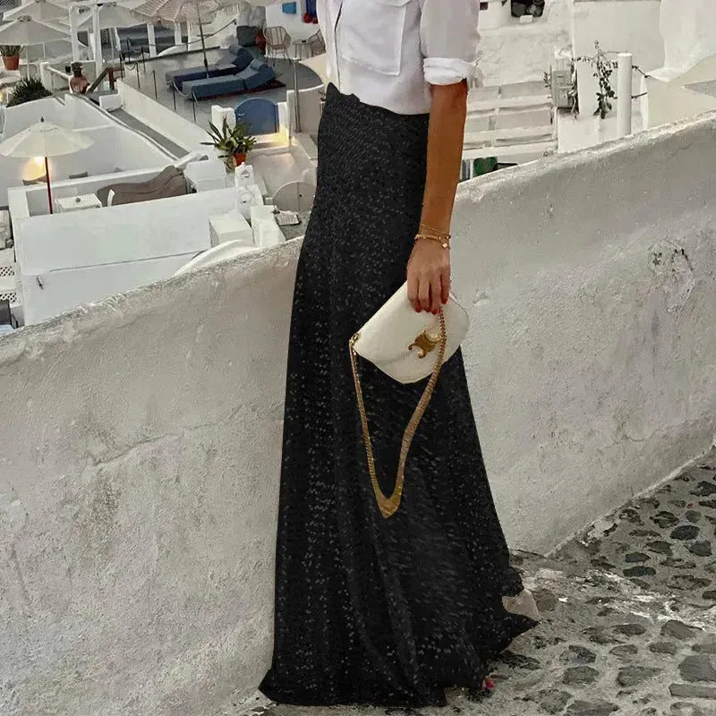 Elegant Women's Long Sequin Skirt