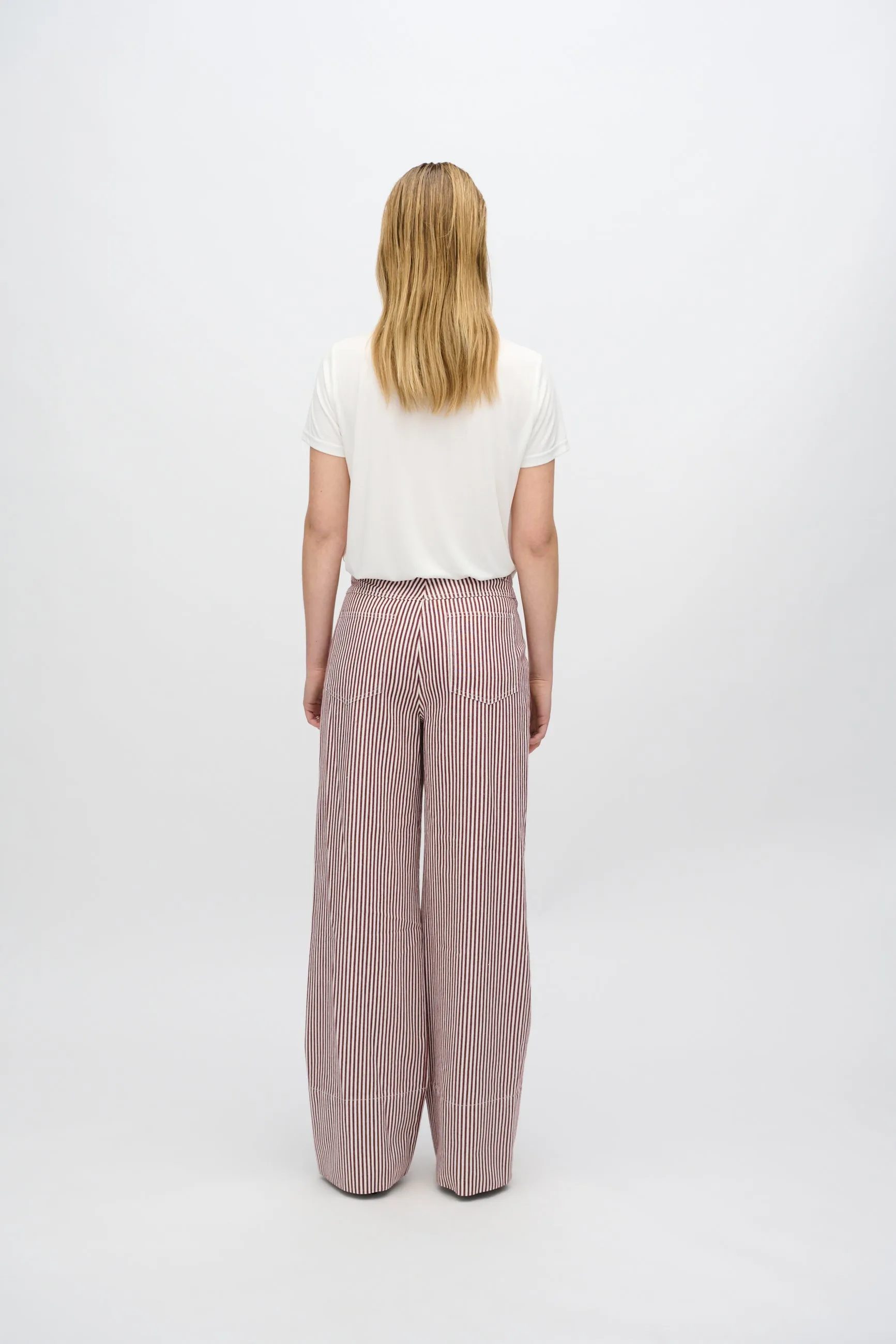 Elisa striped denim pants 4328 - Coco Milk