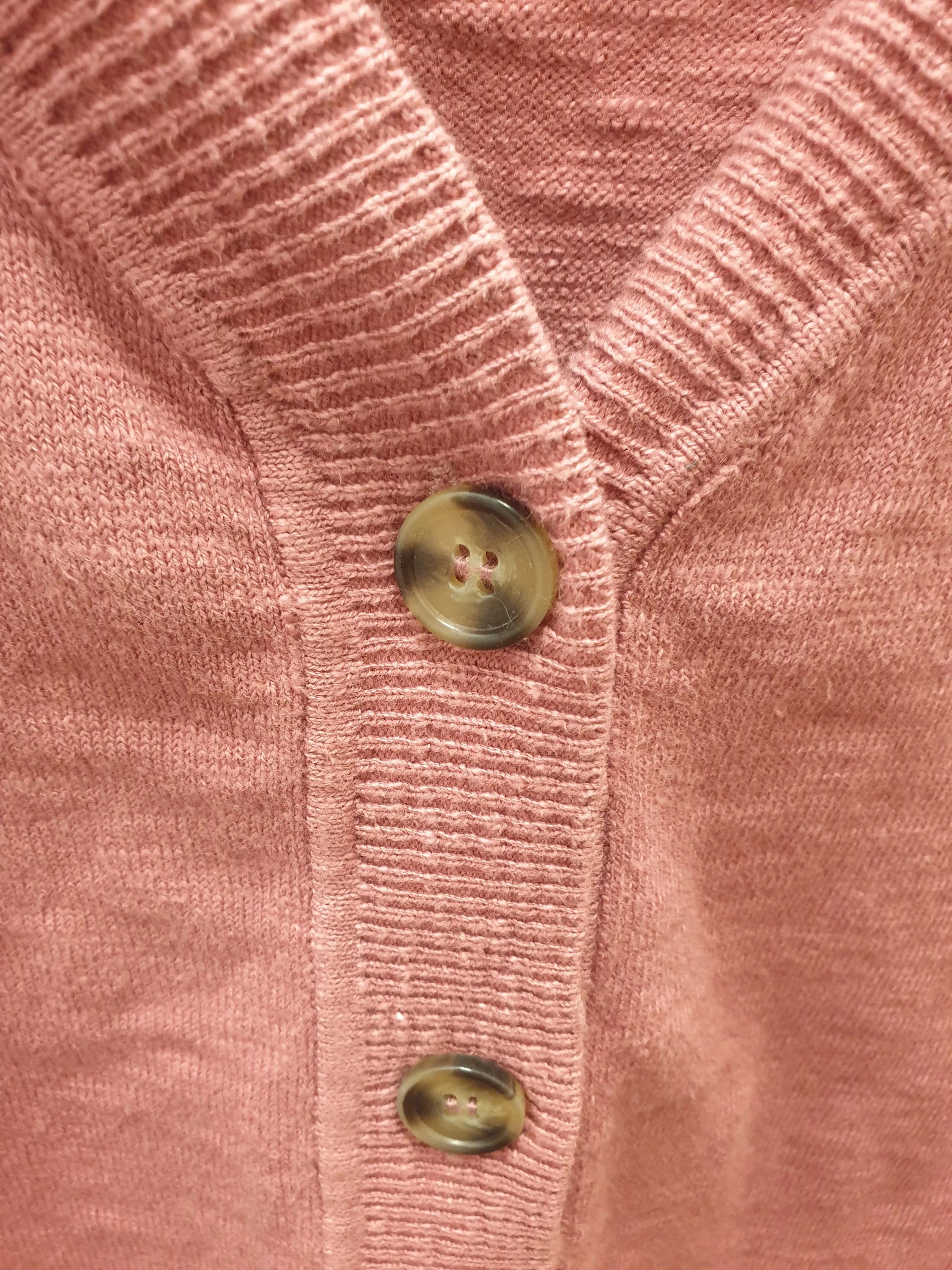Elm dark pink 100% cotton knit half sleeve cardigan size 16
