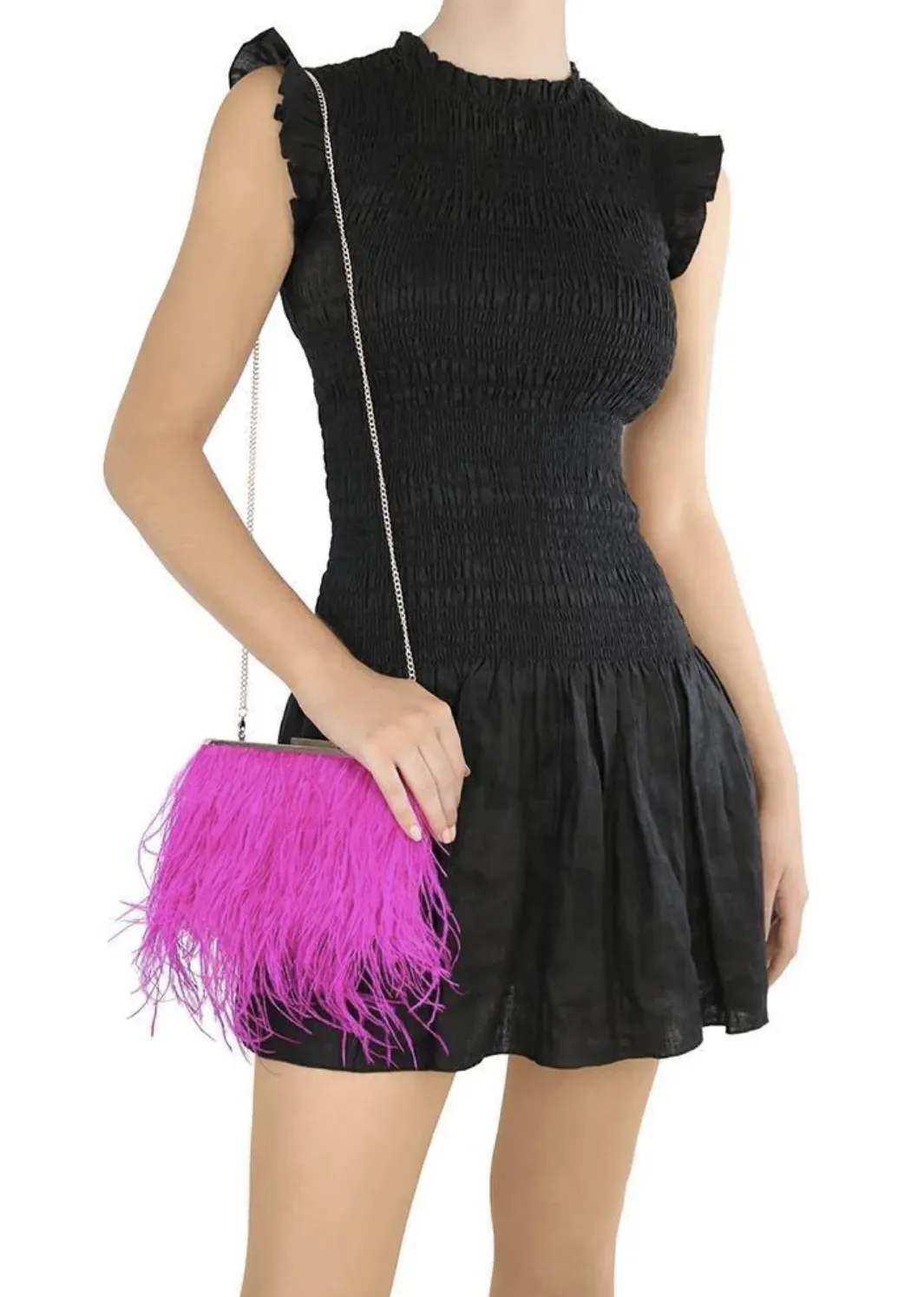Estelle Feather Clutch