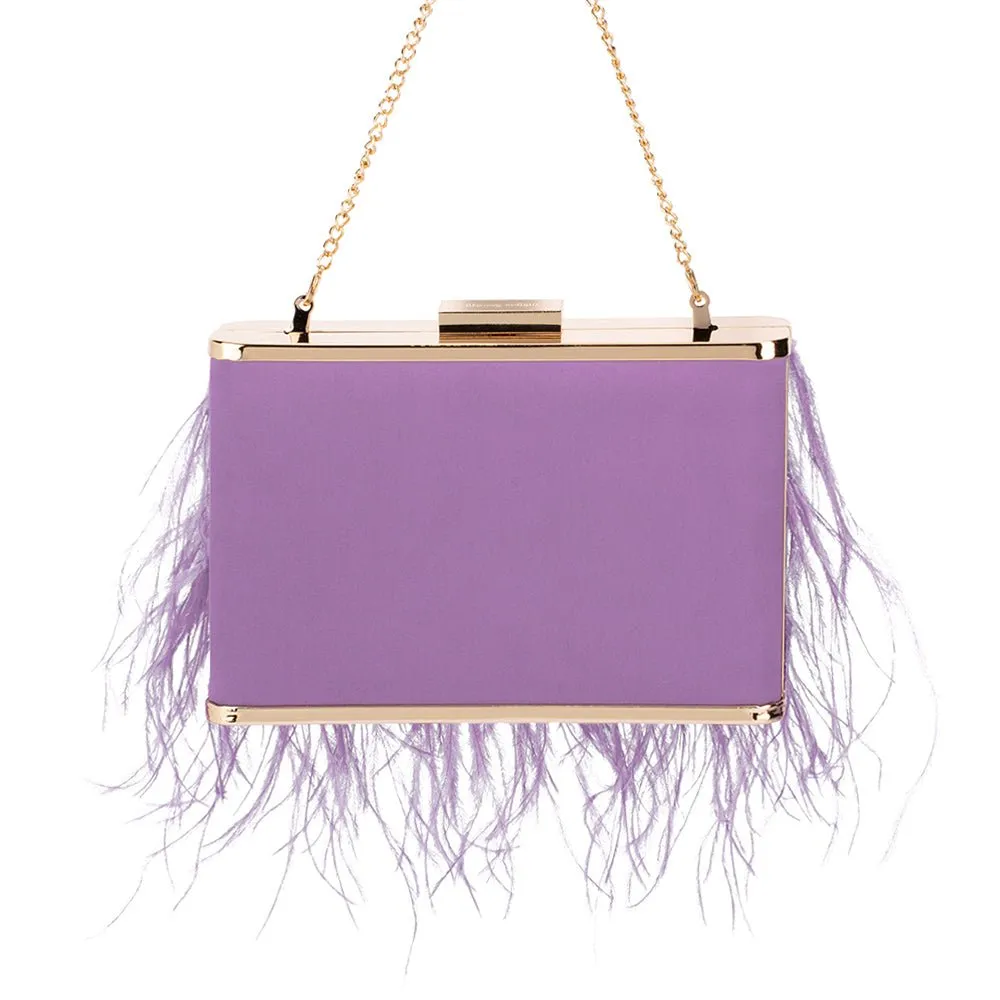 ESTELLE Feather  Clutch