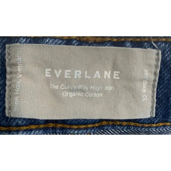 EVERLANE The Curvy Way High Jean medium wash women’s 32R organic sustainable