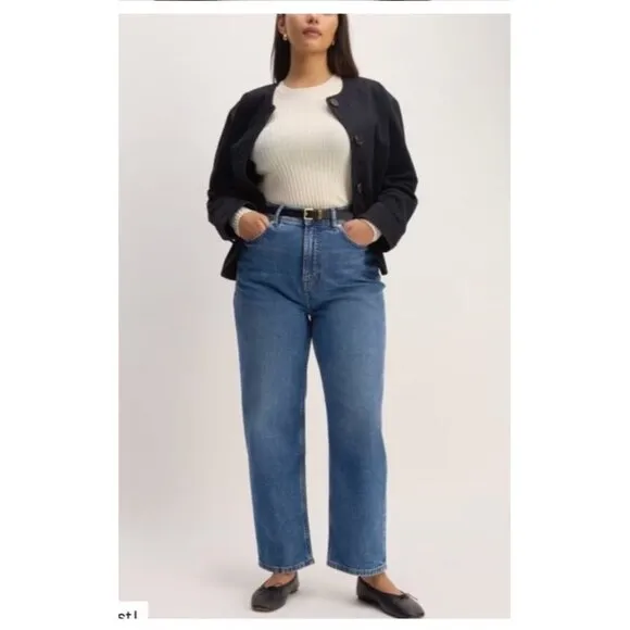 EVERLANE The Curvy Way High Jean medium wash women’s 32R organic sustainable