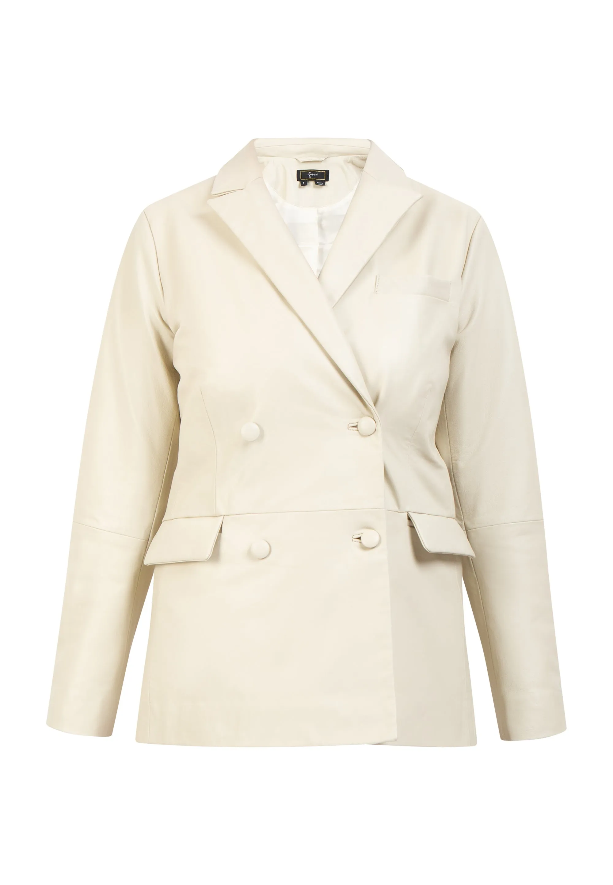 faina Women's Leather Blazer