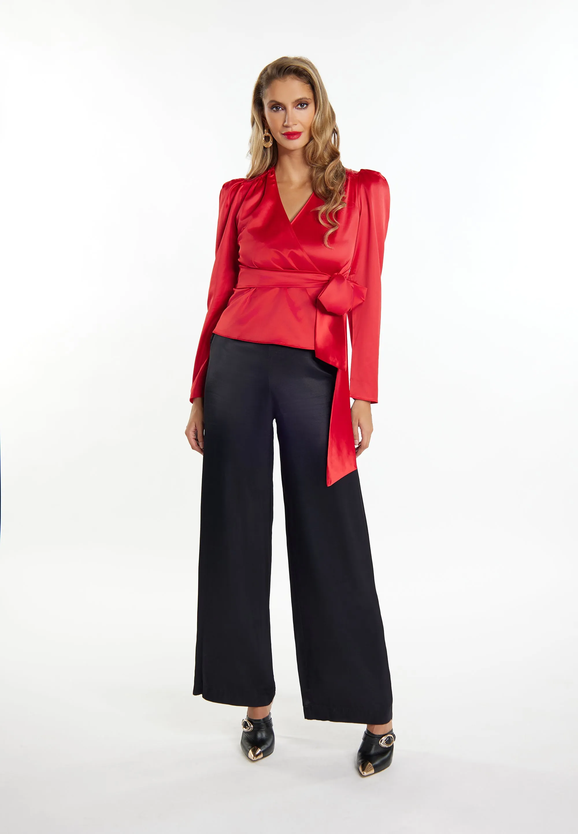 faina Women's Wrap Blouse