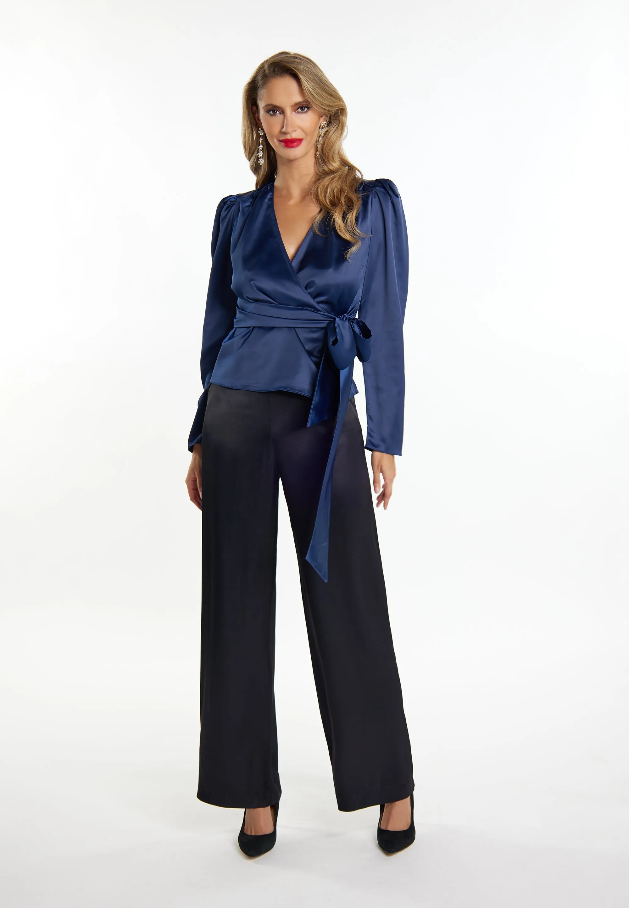 faina Women's Wrap Blouse