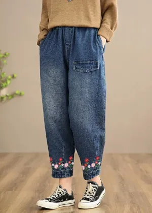 Fallon - Elastic Waist Oversized Denim Pants