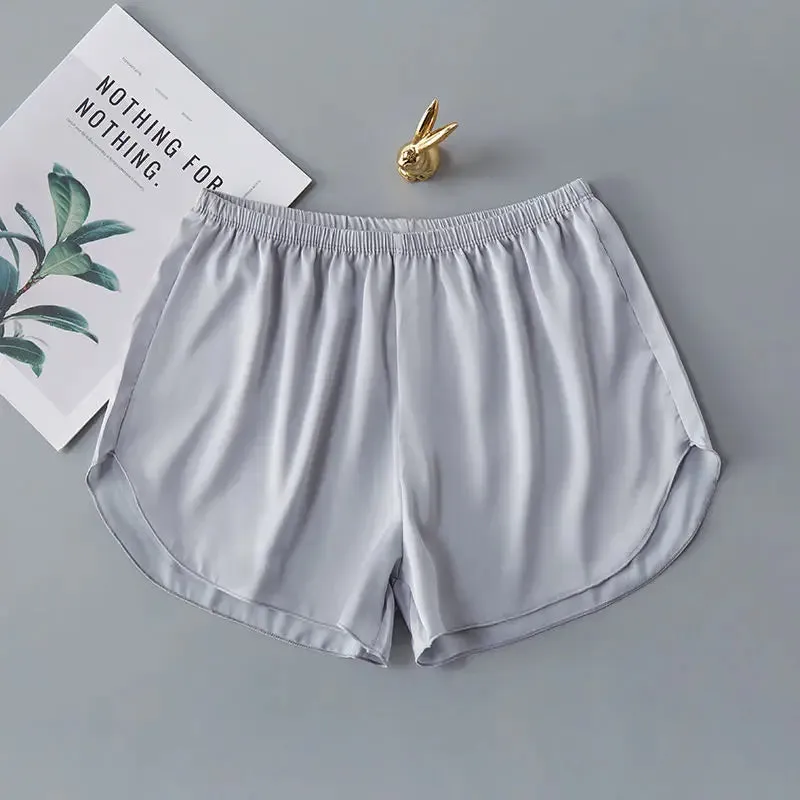 Fashion Ice Silk Safety Pants Women Summer Sexy Cool Comfort Sleep Bottoms Simple Home Shorts Ladies Pajama Shorts Underwear