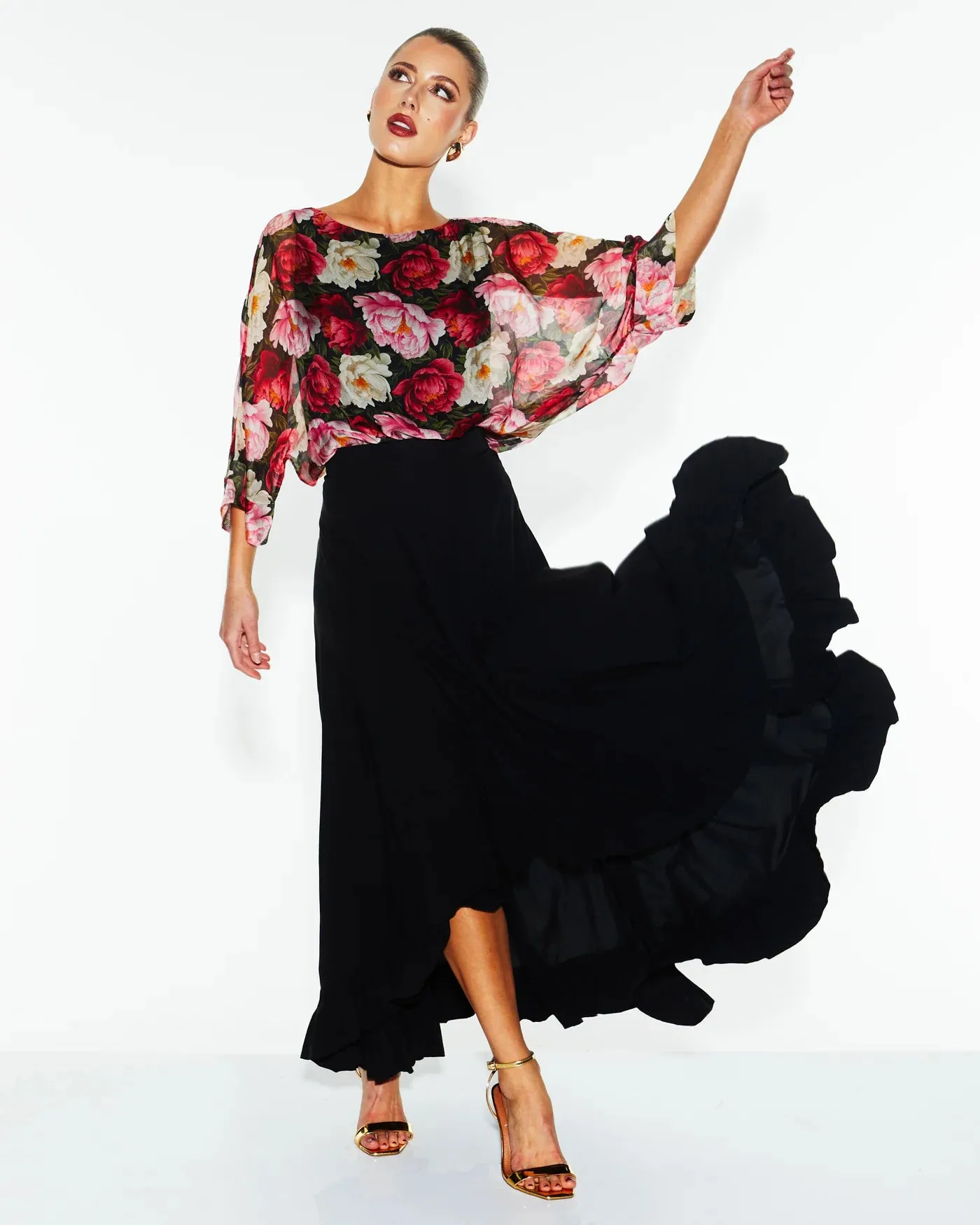 Fate & Becker - All Night Ruffle Skirt - Black